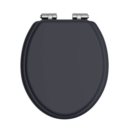 Heritage Midnight Blue Soft Close WC Seat With Chrome Hinges